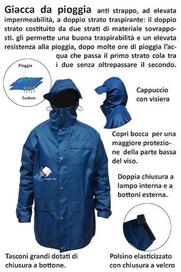 Giacca con polsini elastici e velcro